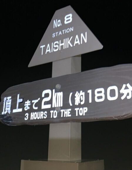 Mount Fuji 8th station sign