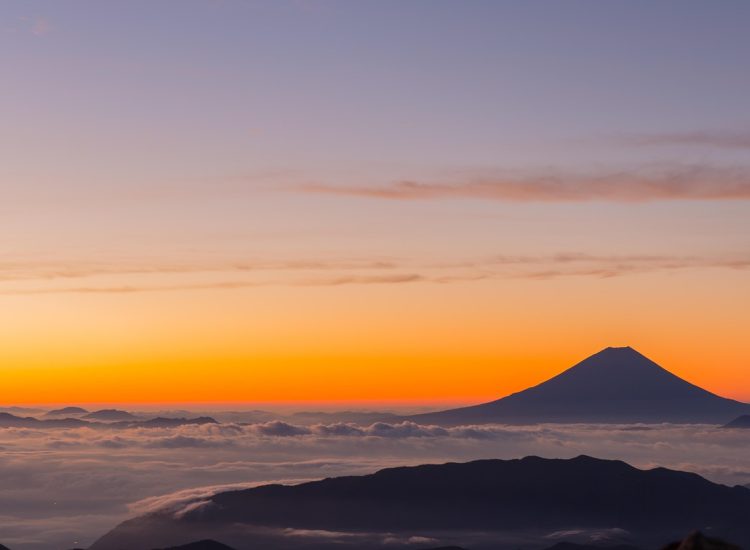 mount fuji, volcano, clouds, sunrise, sea of clouds, dawn, morning, orange sky, sky, silhouette, landscape, mountain, scenery, scenic, nature, japan, volcano, sunrise, japan, japan, japan, japan, japan